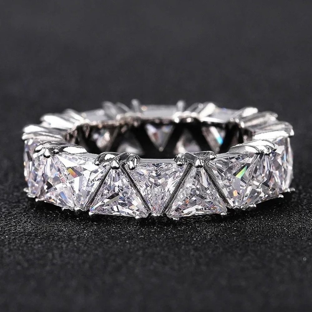 Lady's Triangular 6.00ctw. Diamond Eternity Ring … - image 1